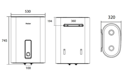 ��������������� HAIER ES50V-F7 (������������ ������� ������������ ���) 3 ��� (2 ����, 1,5 ���+1,5 ���)