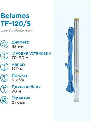 ����� ���������� ��������� ������������ TF -120 (4", 220�, 1500��, 5000�/�, 120�) ������ 70 �. BELAMOS