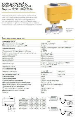 ���� ������� � ��������������� Neptun PROFI 220� 1"1/4 ���������� ������